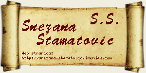 Snežana Stamatović vizit kartica